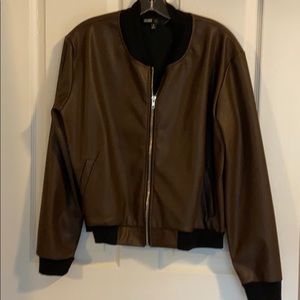 NWOT - LulaRoe Stevie - Brown Faux Leather - M
